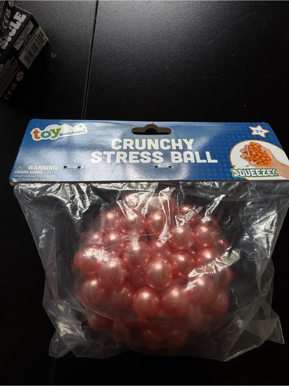 New Viral Crunchy Stress Squishy Ball Toymendous Squeeze Pink Toy 3+ Squish